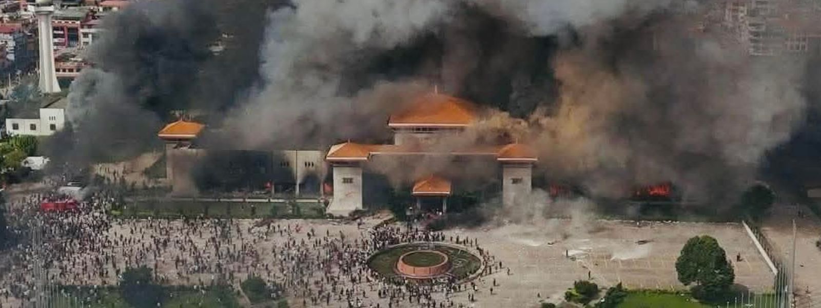 Nepal Parliament Building Set On Fire
